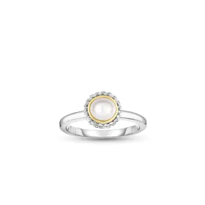 Silver & 18K Gold Prosecco Pearl Ring