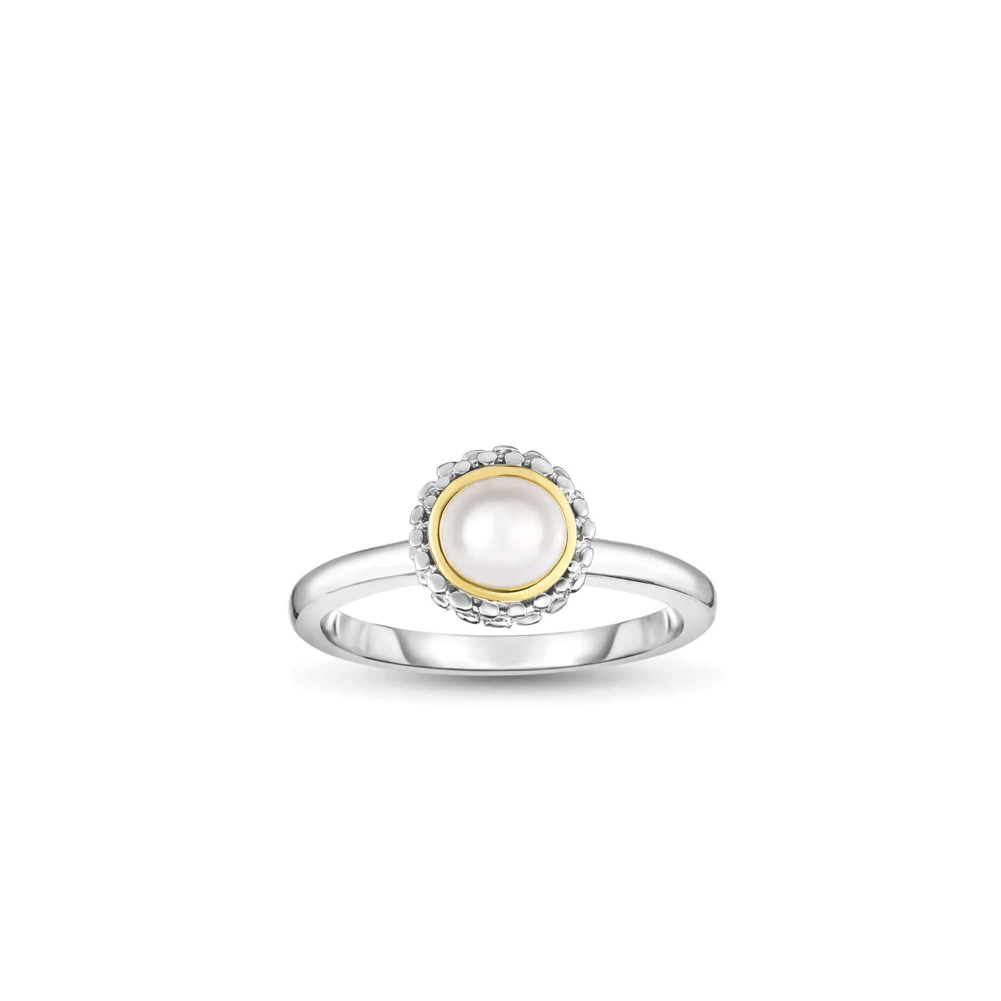 Silver & 18K Gold Prosecco Pearl Ring