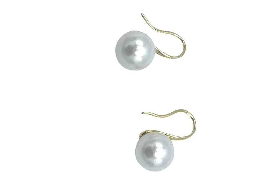 Silver Clear Pearl Earrings