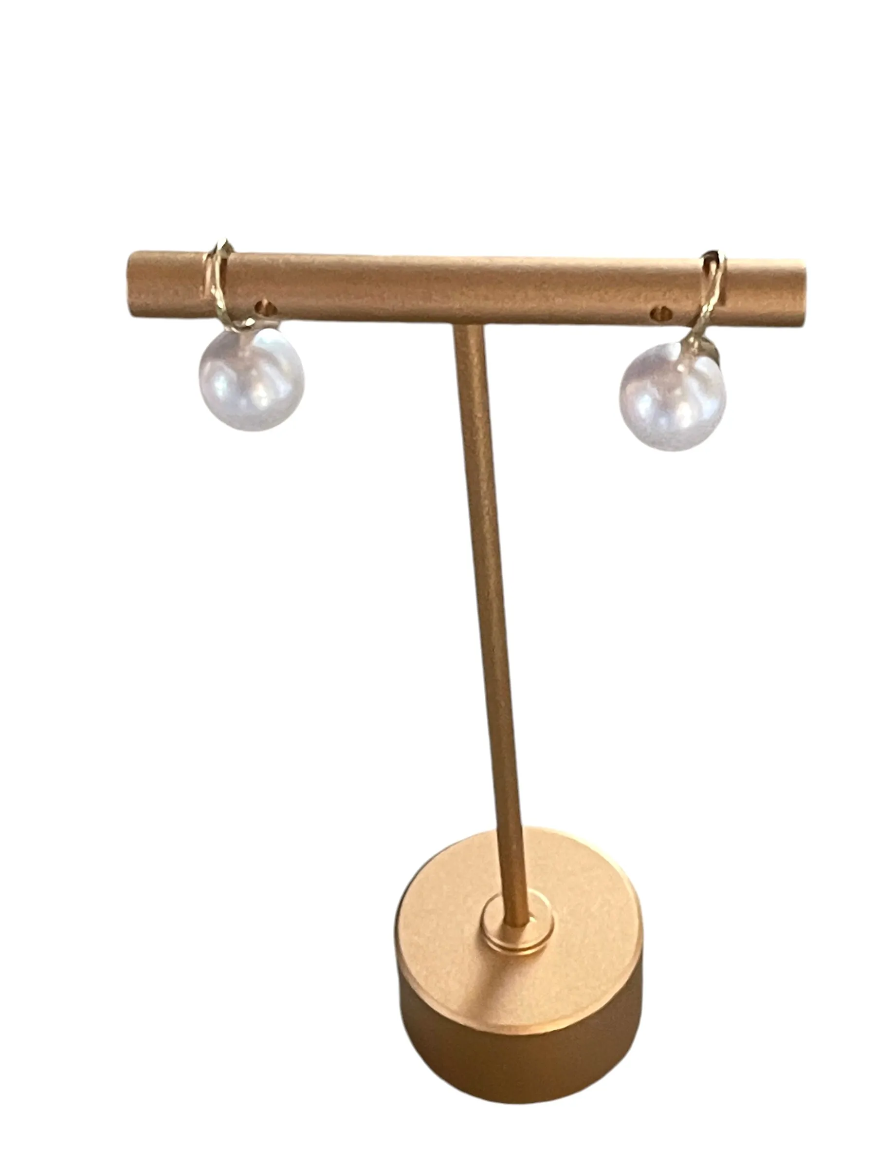 Silver Clear Pearl Earrings