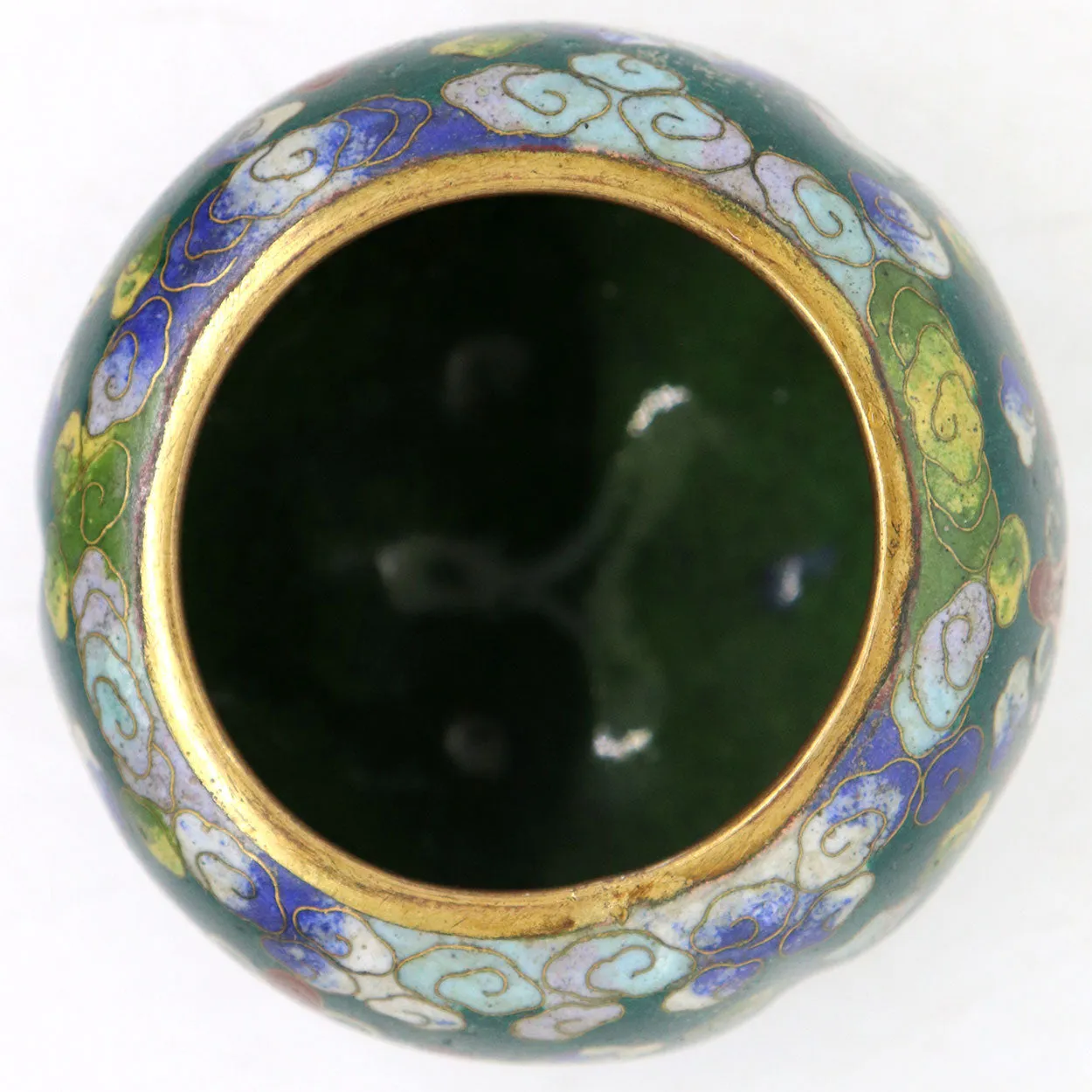 Small Vintage Chinese Cloisonne Enamel Incense Burner Jar