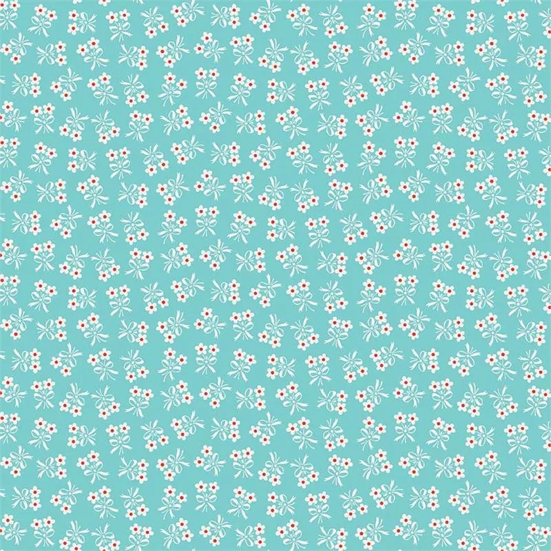 Strawberry Biscuit Daisy in Aqua by Elea Lutz for Penny Rose Fabrics
