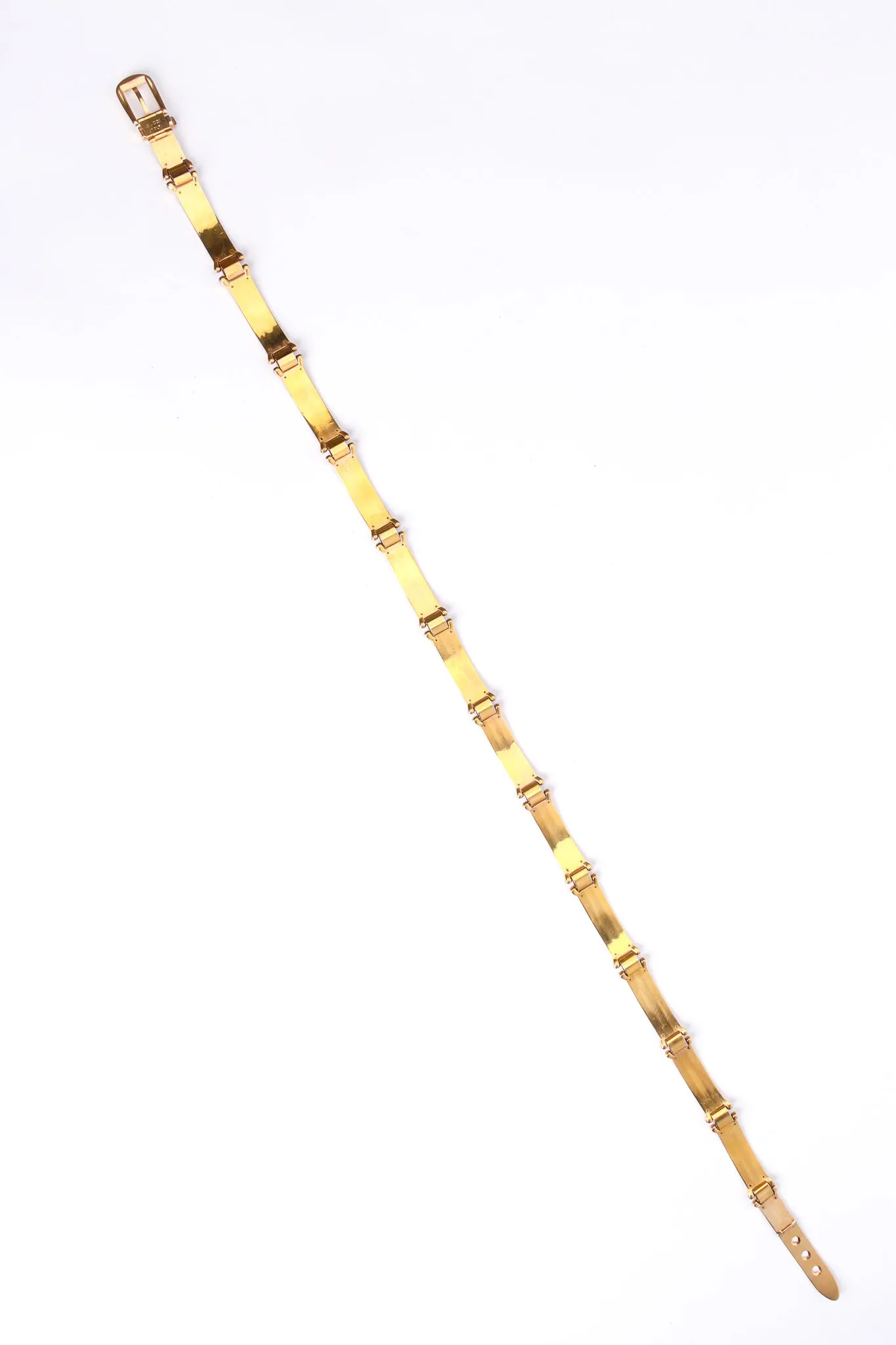 Striped Enamel Metal Belt