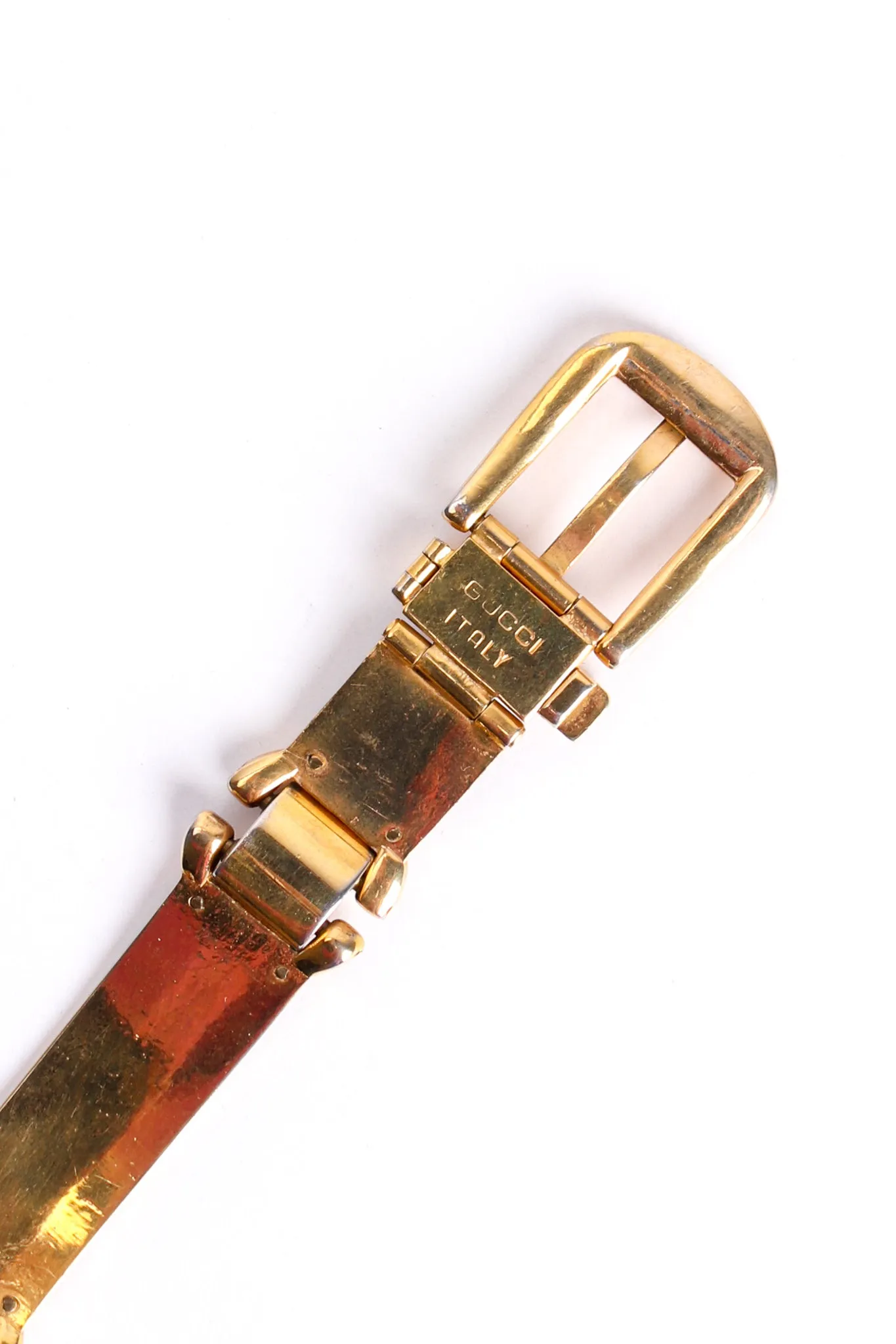 Striped Enamel Metal Belt