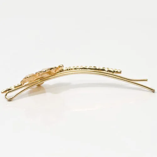 Swarovski Bobby Pin Rhinestones with Painted Flower - 1 piece