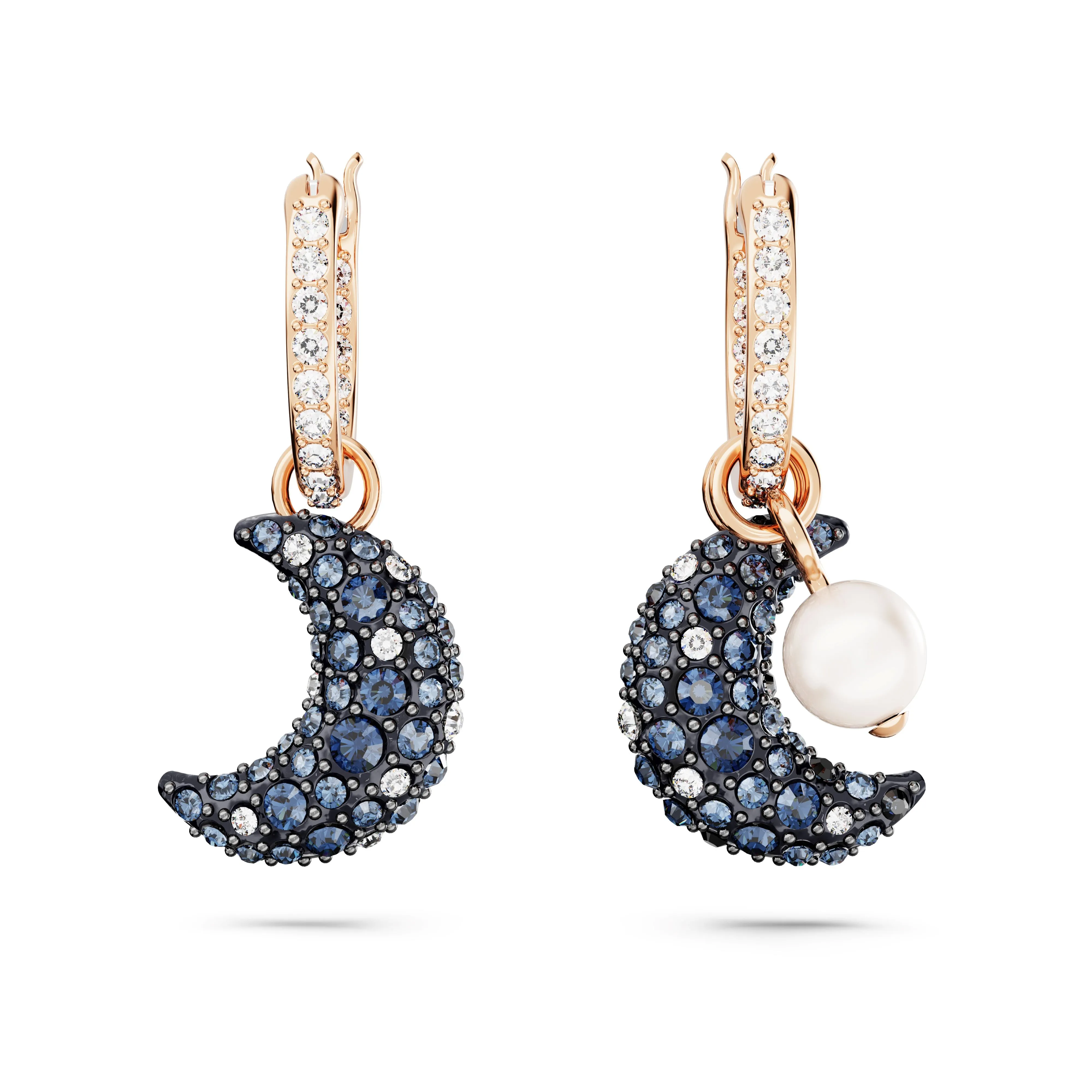 Swarovski Luna Rose Tone Multicoloured Drop Earrings