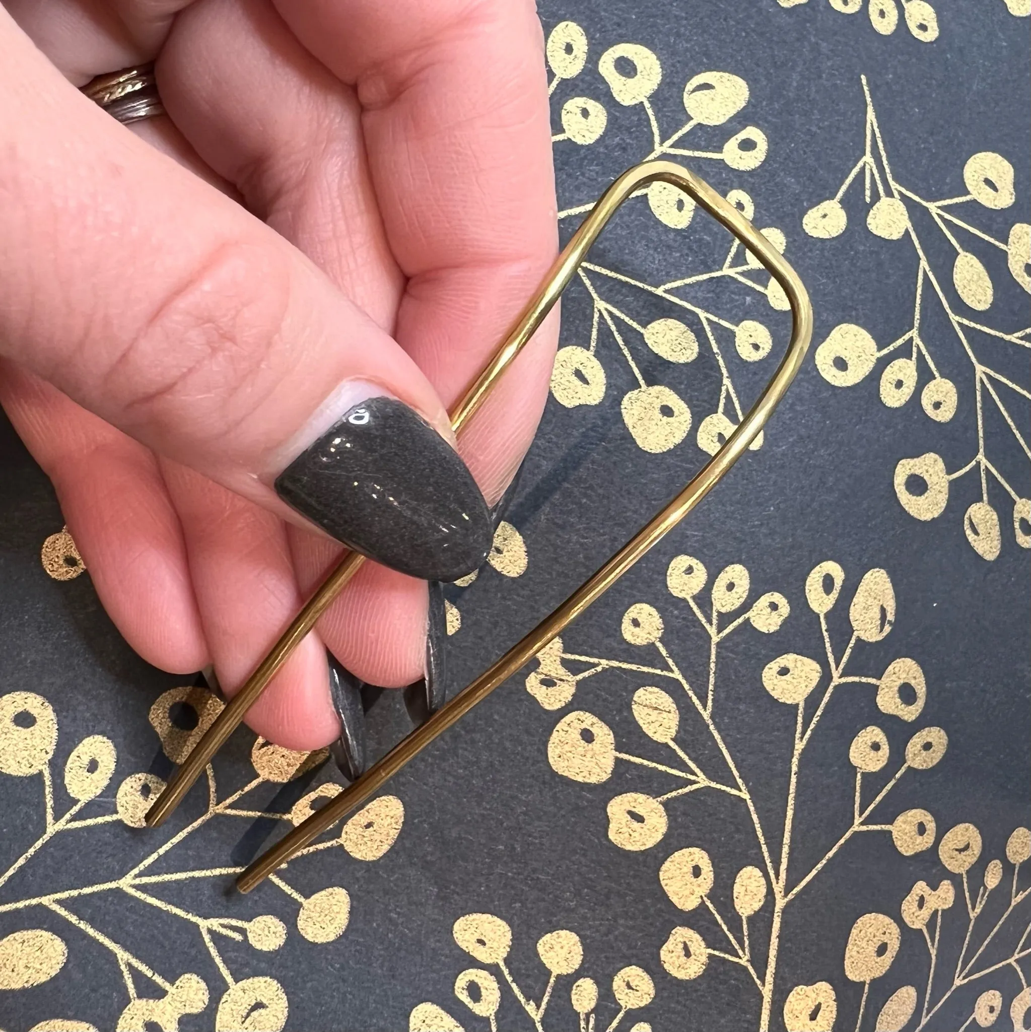 Tuck Brass Hair Pin from Favor