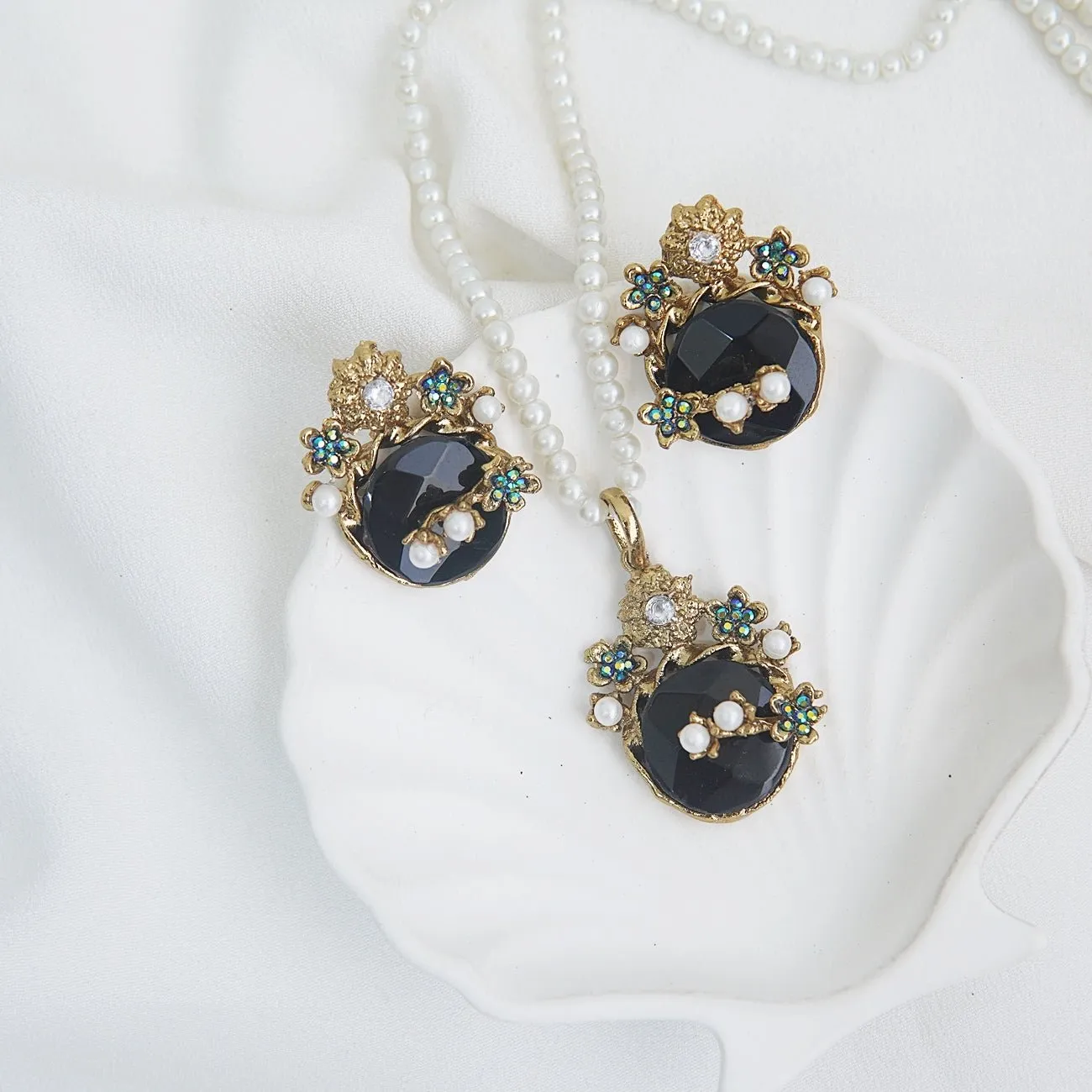 Turkish Gemstone Locket Set