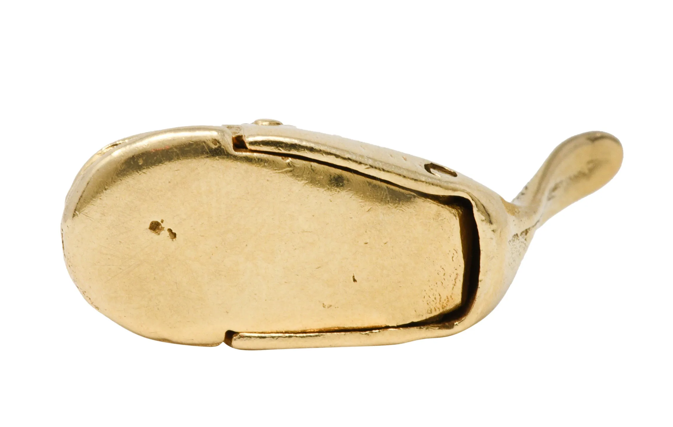 Vintage Enamel 14 Karat Gold Jonah Whale Articulated Charm