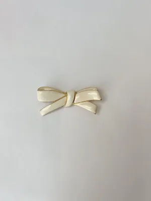 VINTAGE ENAMEL BOW BROOCH