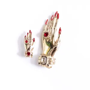 Vintage Hands of Friendship Scatter Pin Brooch Set