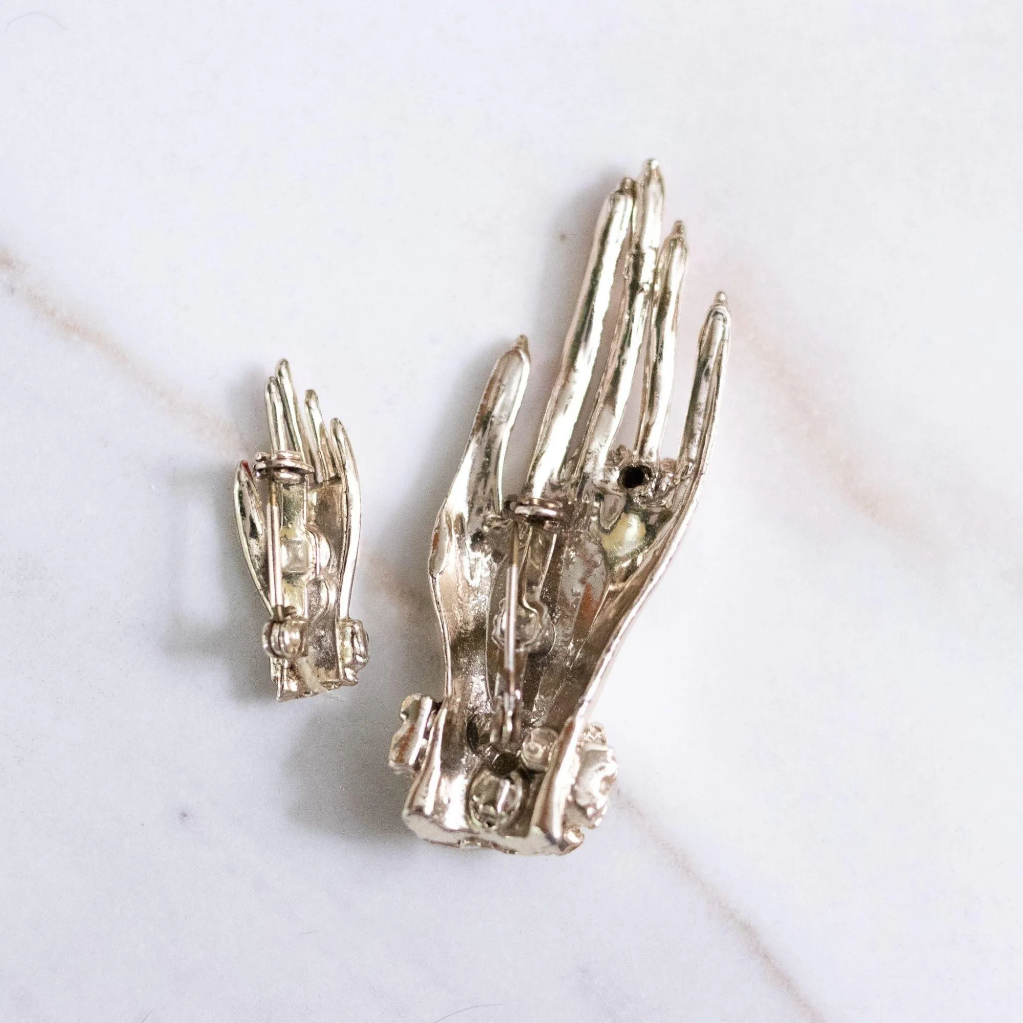Vintage Hands of Friendship Scatter Pin Brooch Set