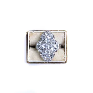 Vintage White Tourmaline Trillion Cut Statement Ring