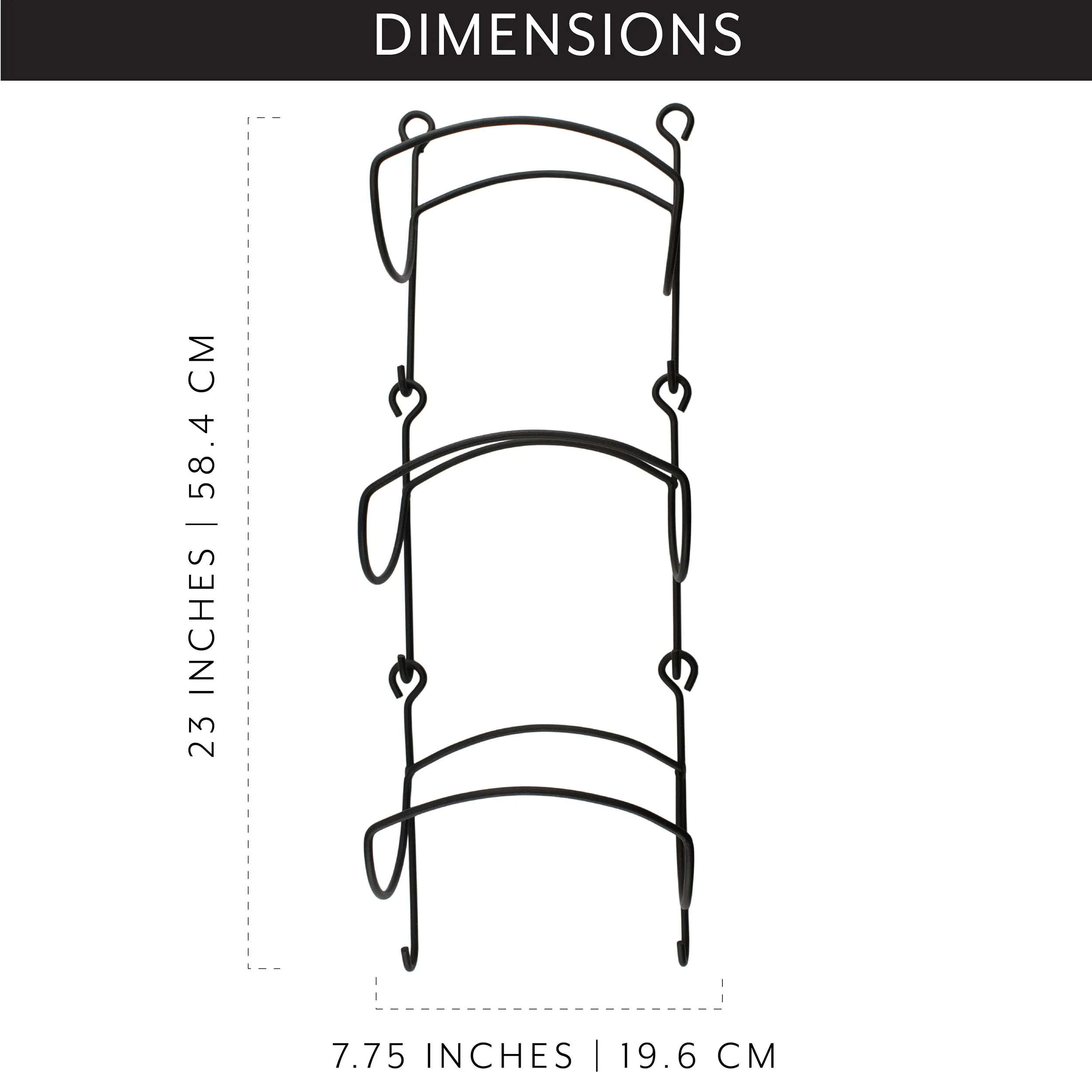 Wall Mounted Wine Rack (Case of 8 Sets)