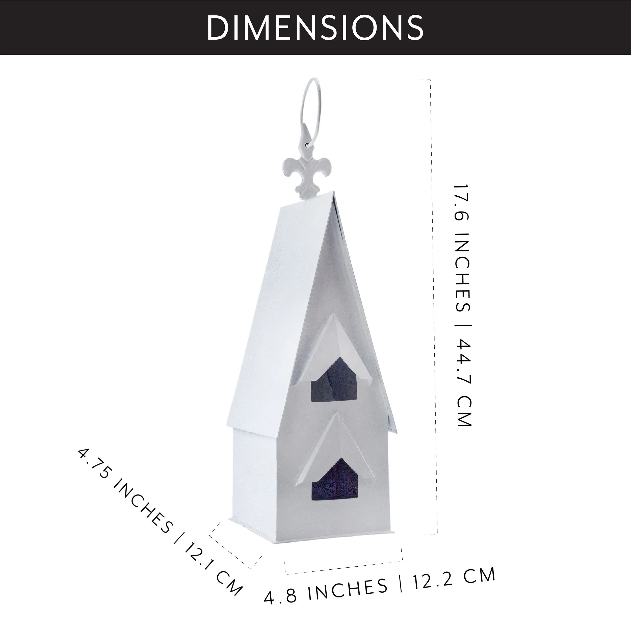White Enamel Coated Decorative Birdhouse