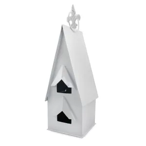White Enamel Coated Decorative Birdhouse
