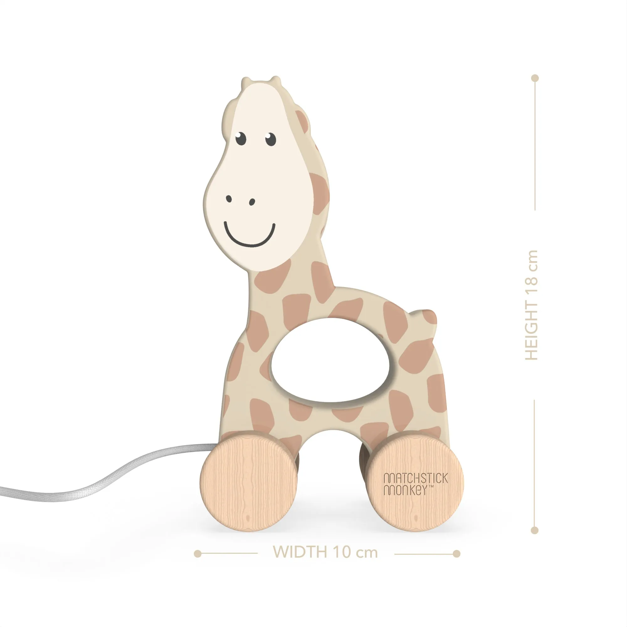 Wooden Pull Along Toy Giraffe