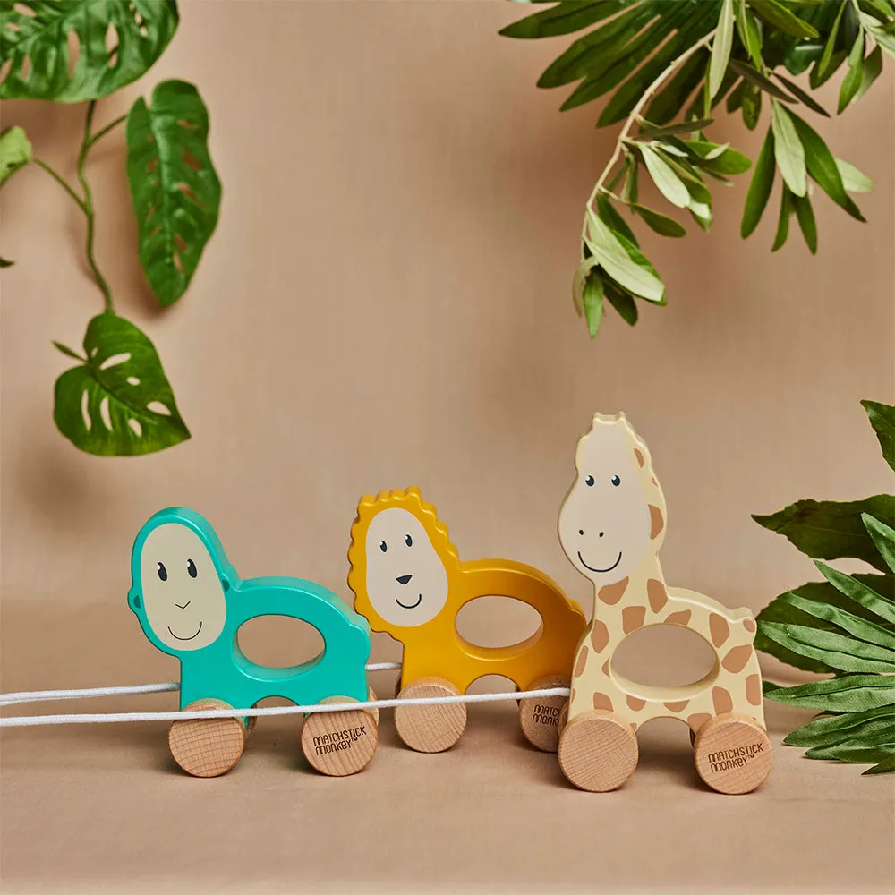 Wooden Pull Along Toy Giraffe