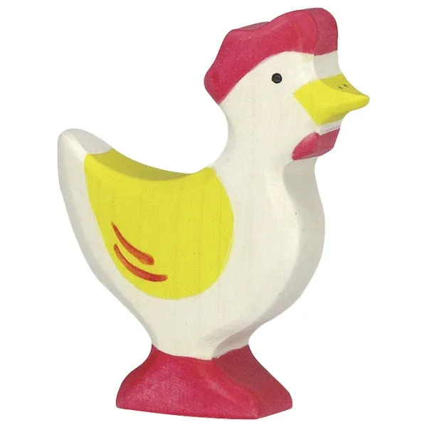 Wooden Toys Hen, Standing, Yellow