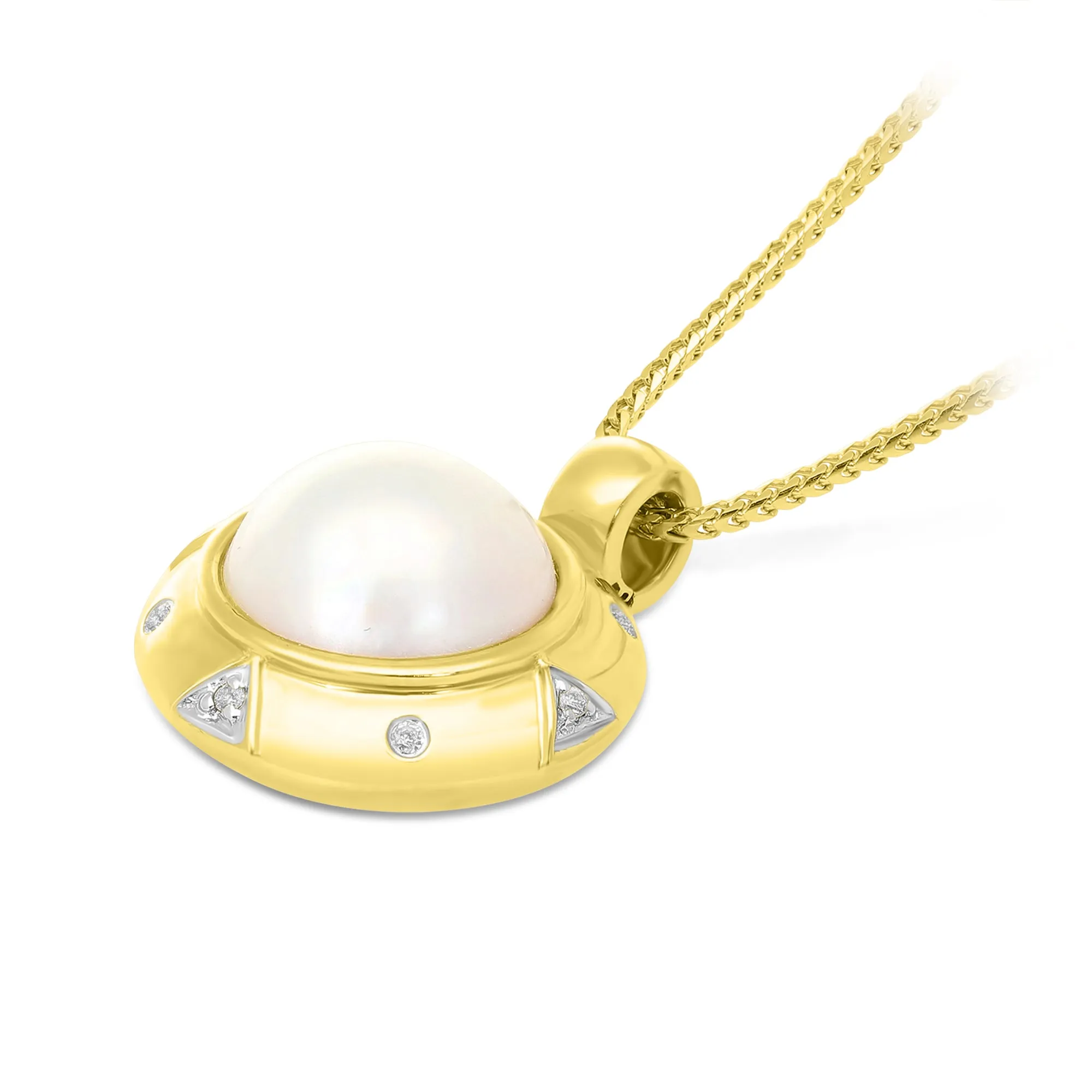 Yellow Gold Moby Pearl Pendant
